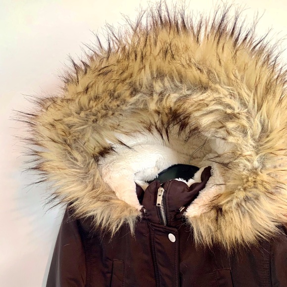 H&M L.O.G.G. Kids Winter Jacket with Faux Fur Trim Hood SIZE 10-11A - Picture 7 of 12